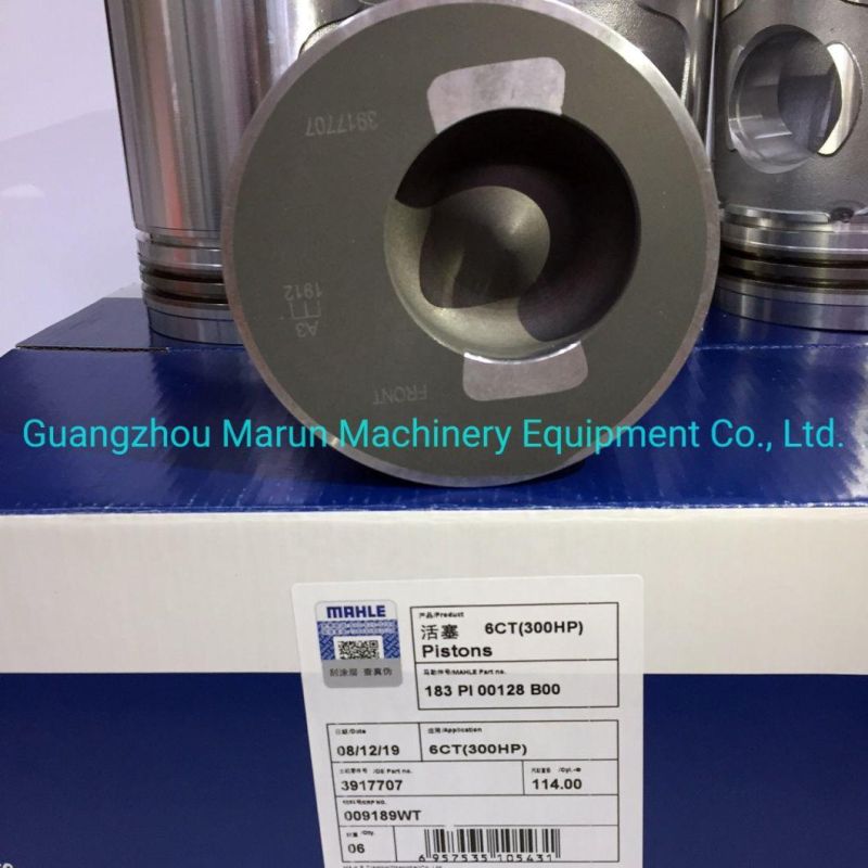 Marun Machinery Genuine Mahle Excavator Engine Spare Parts for 6CT 3917707 Piston