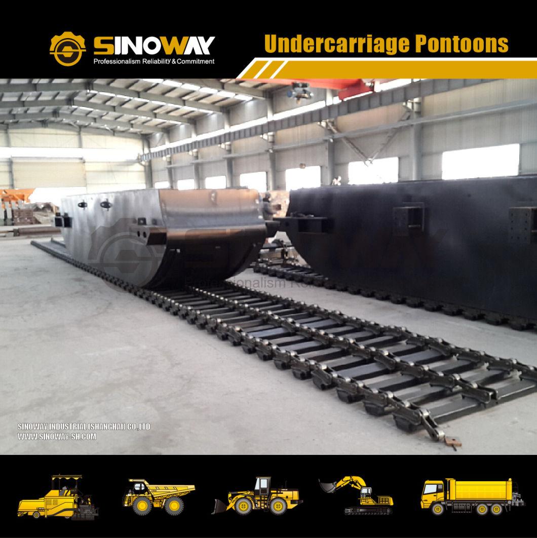 Aluminum Track Cleats Amphibious Pontoon Undercarriages for Hydraulic Excavator