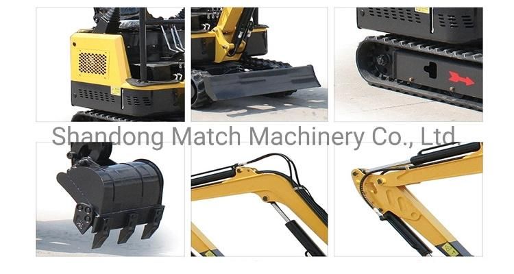 Hydraulic 1.7ton Mini Excavator Diesel Crawler Excavator with Rubber Track