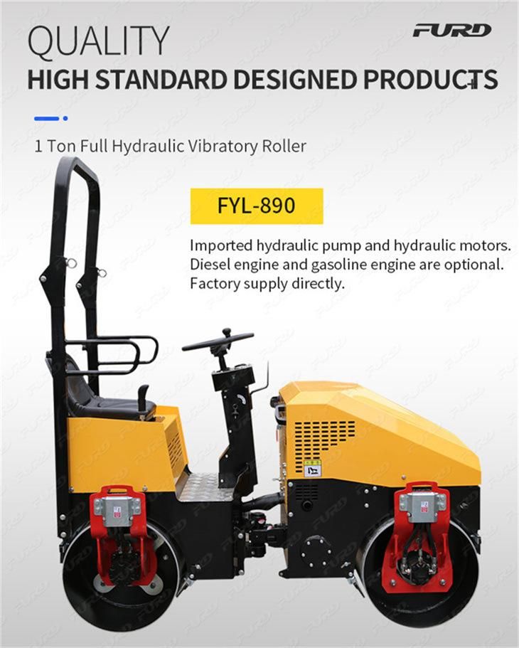 1 Ton Baby Road Roller Asphalt Road Compactor Roller for Sale