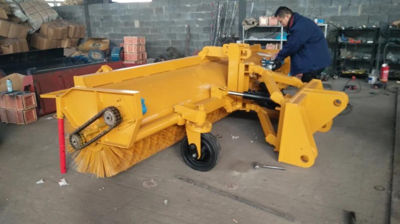 3t Wheel Loader Sweeper Angle Broom for Backhoe Loader