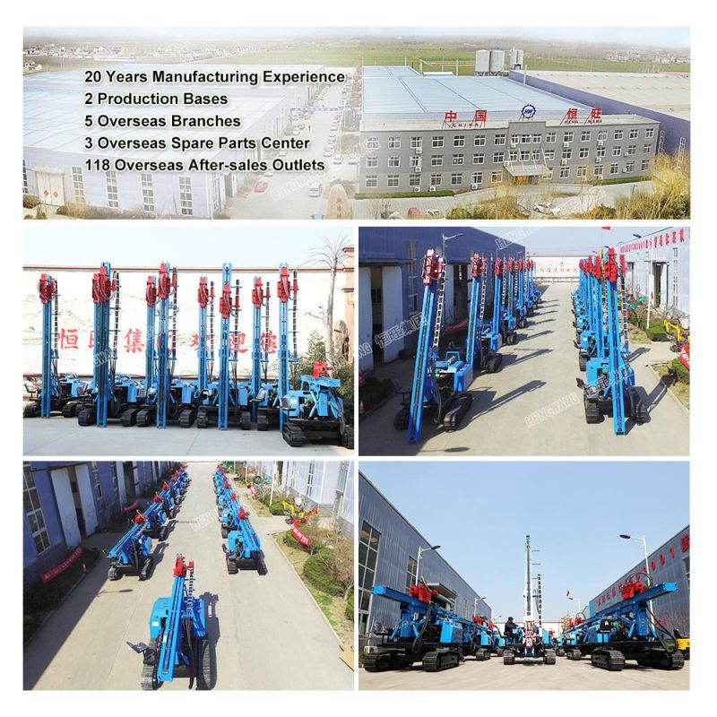 Pile Length 4m Crawler Type Hydraulic Hammer Photovoltaic Solar Pile Driver for Sale