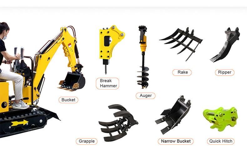 Hydraulic 0.8ton Micro Digger Hammer Mini Excavator