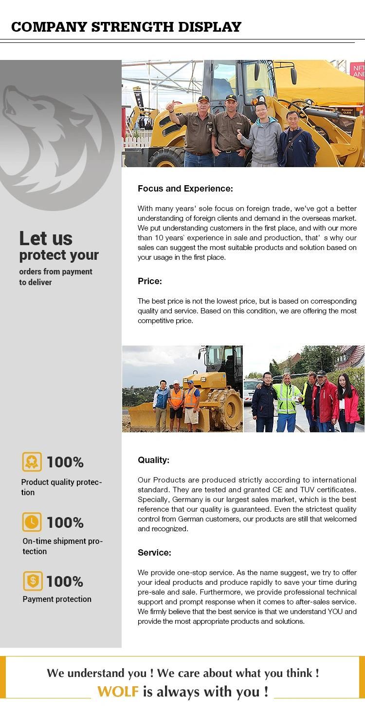 Wolf Buy New Factory Price 3 Tons Wheel Loader