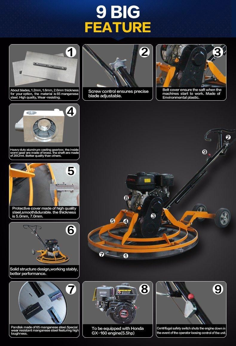 Construction Walk Behind Power Trowel with Robin Engine