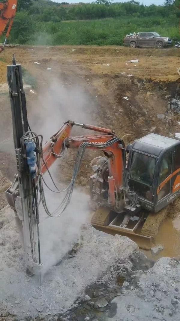 Pd90 Excavator Mounted Rock Drill Attachment Suit for Construction