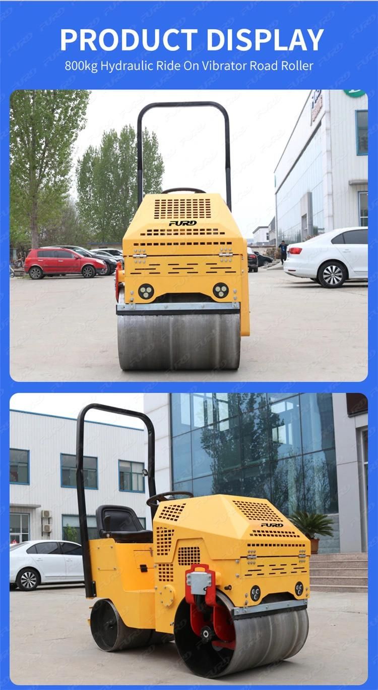 0.8 Ton Hydraulic Double Drums Road Roller
