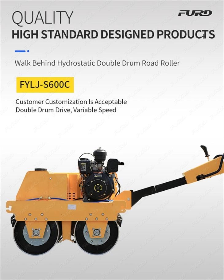 550kg Walk Behind Road Roller Paver Laying Machine Road Roller