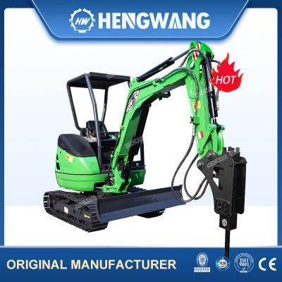 Hw26 2.6t Micro Mini Excavator for Breaking Demolition