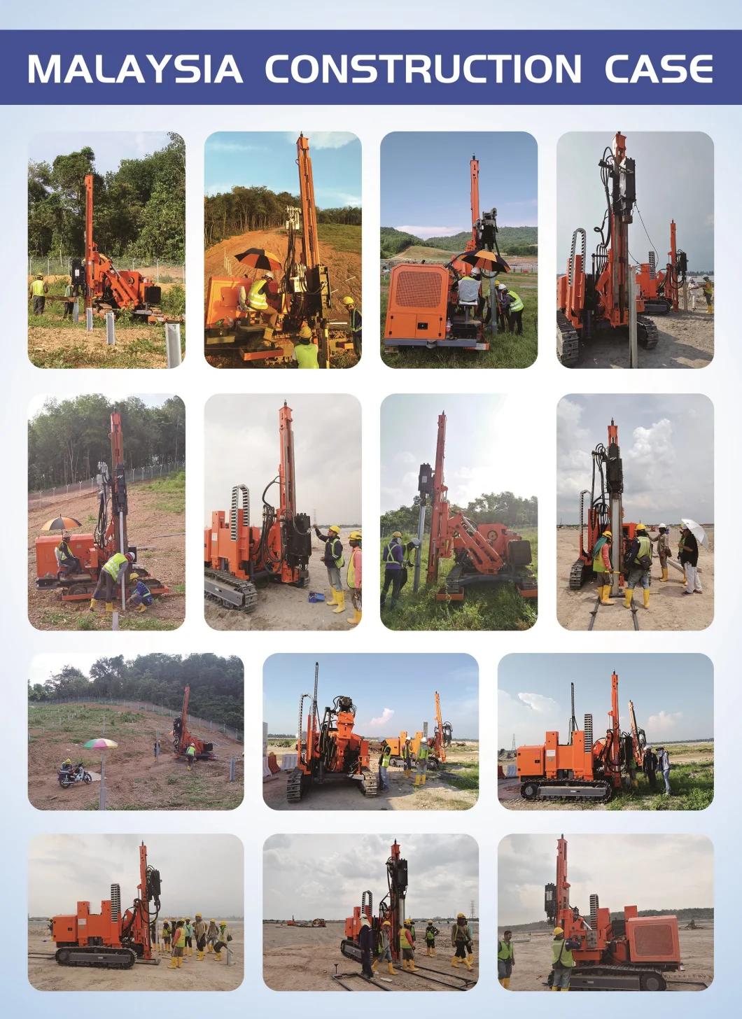 Crawler Drill Rig Hydraulic Photovoltaic Pile Solar Ramming Machine