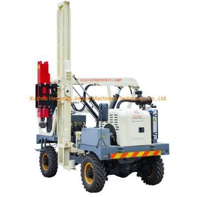 Solar Crawler Hydraulic Pile Driver Machine, Photovoltaic Guardrail Post Pile Driver