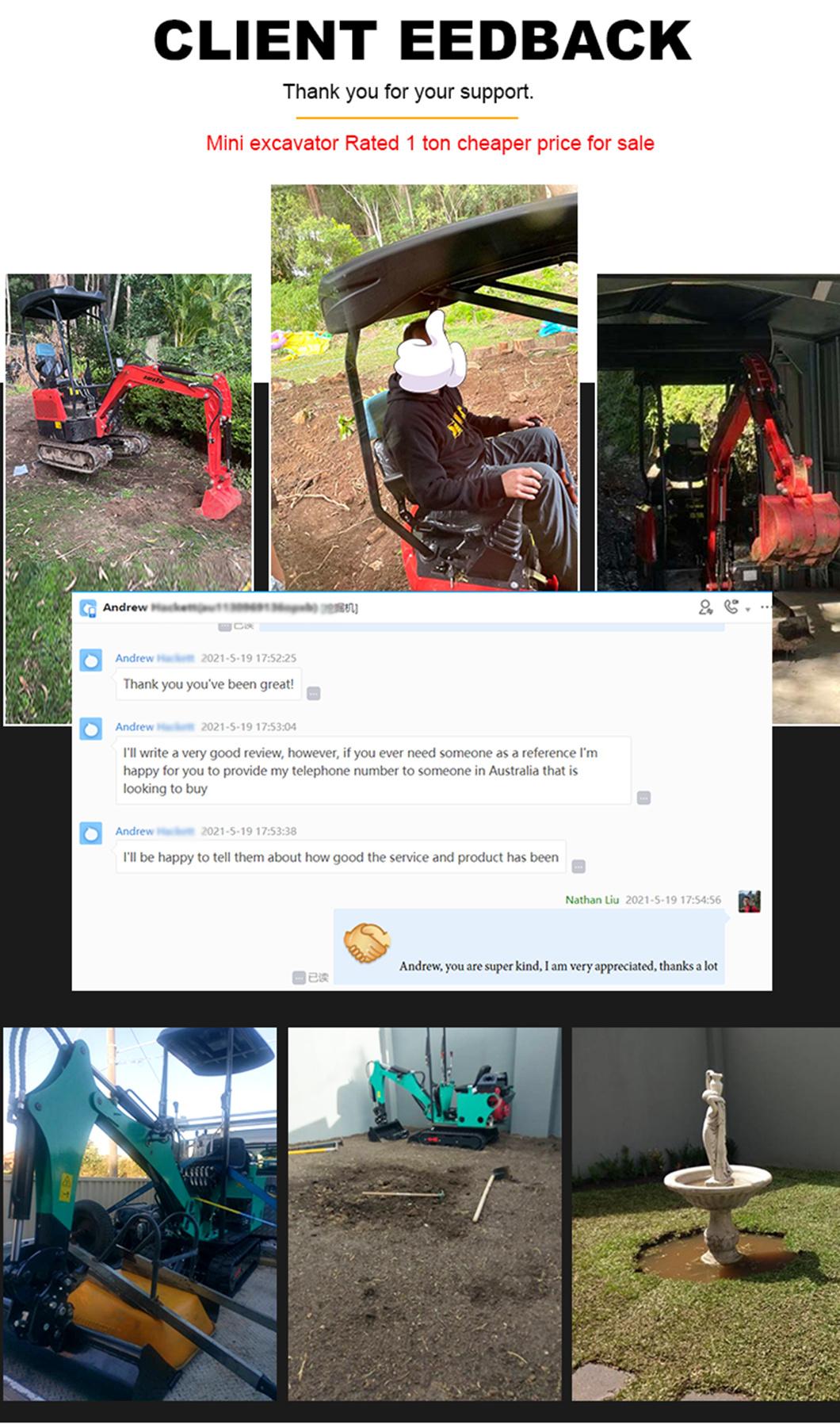 CE EPA China Mini Hydraulic Excavators Small Mini Excavator 2 Ton Cheap Price for Agricultural Excavator