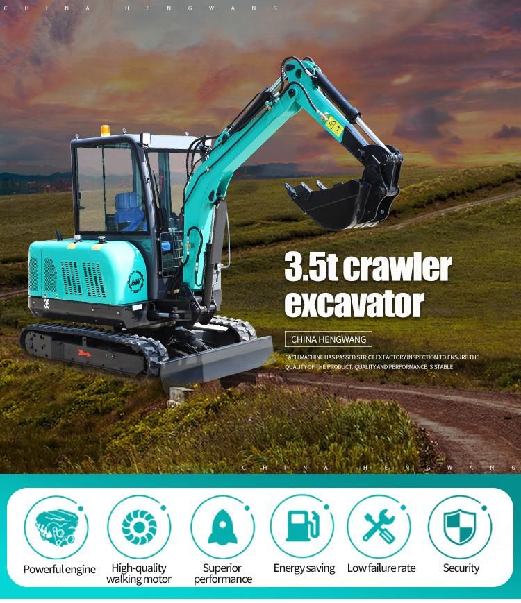 Forceful Diesel Engine Hydraulic Small Excavators 3.5 Ton