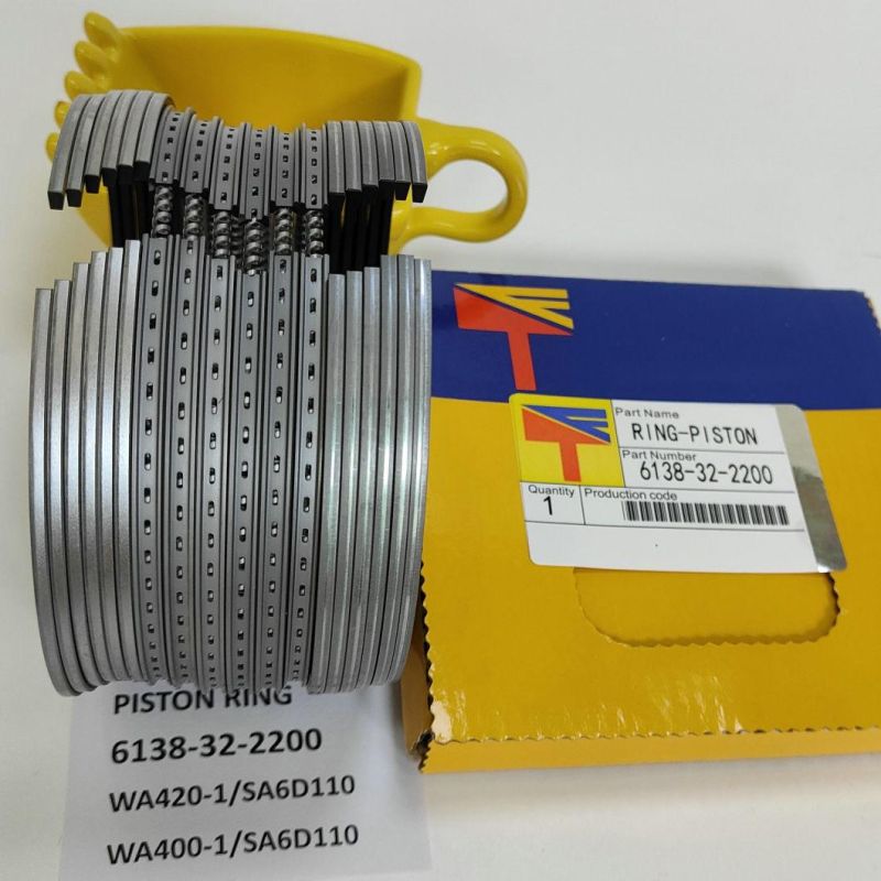 High Quality Diesel Engine Mechanical Parts Piston Ring 6138-32-2200 for Wheel Loaders Parts Wa400-1 Wa420-1 Engine Parst S6d110 Generator Set