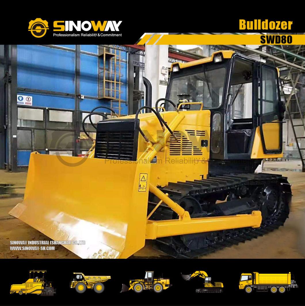 80 HP Compact Crawler Bulldozer Swd80 Small Mini Bulldozer