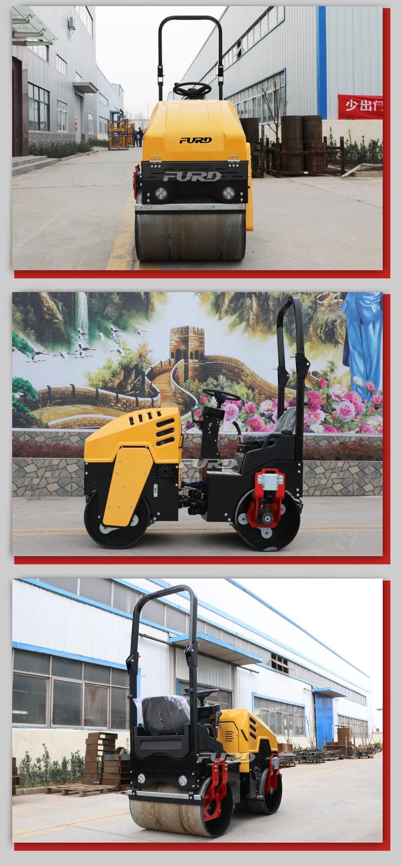 Tier 4 Standard 1 Ton Compaction Road Roller for Soil and Asphalt