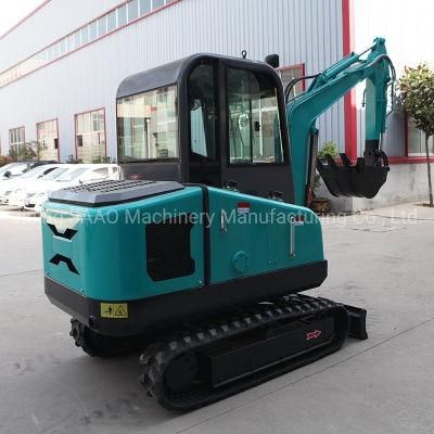 Earth Moving Machinery 3ton Micro Mini Excavator with Enclosed Cabin
