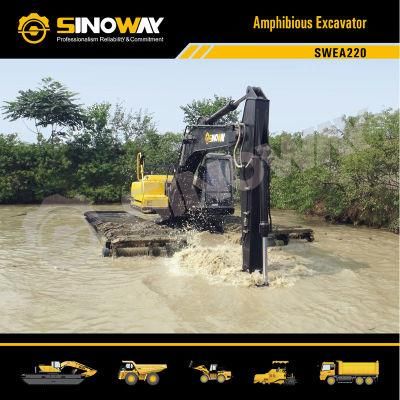 Amphibious Excavator for Dredging and Swamp Construction