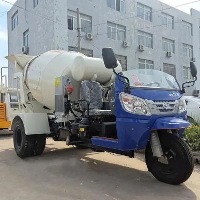 Brand New 2cbm Concrete Mixer Truck 3-Wheel Vehicle Cement Mixer Construction Machine