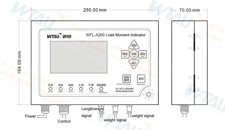 Safe Load Indicator Load Moment Indicator for Mobile Cranes