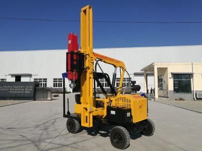 Guardrail Install Pile Equipment with Hydraulic Hammer