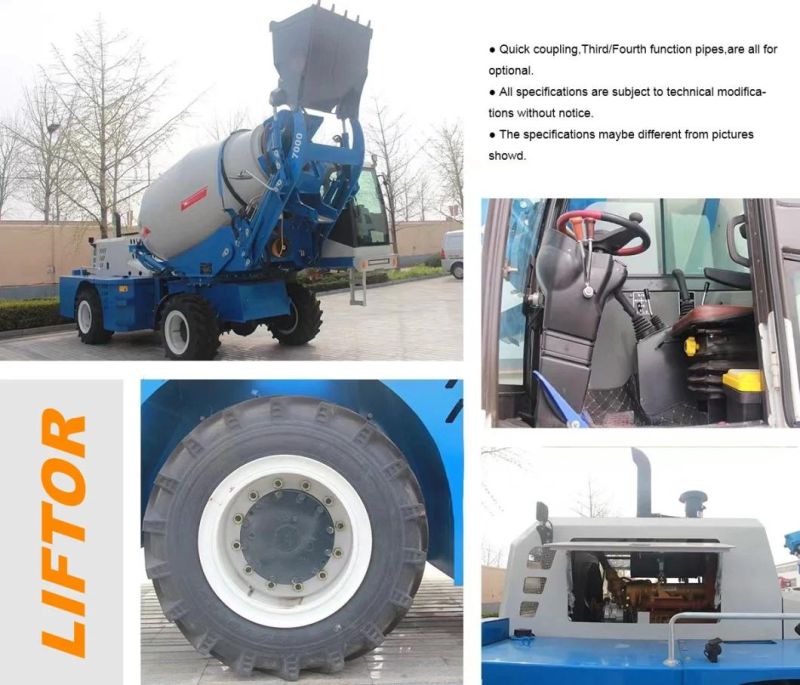 Profefessional Self Loading Portable Concrete and Mixer Self Load Cement Mixer Mini Truck Automatic Cement Mixer