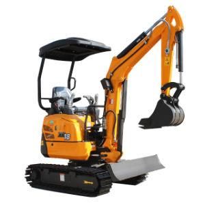 Peter Rhinoceros 1.8 Ton Mini Crawler Excavator Xn18 with Auger Hammer Wood Grabber