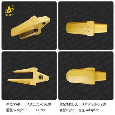 1171-01620 Volvo Ec210 Series Bucket Adapter, Excavator and Loader Bucket Digging Tooth and Adapter, Construction Machine Spare Parts