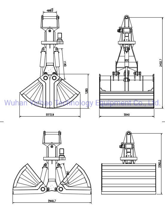 25 Meter 25000mm Working Radius Used on Barge/Pontoon/Jetty for Sone Chips/Sand/Clinker/Scrap Port Handling Cranes