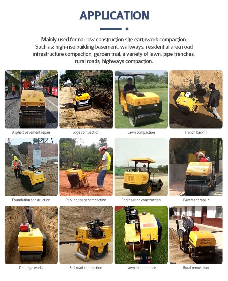 Vibratory 2 Ton Smooth Road Roller Use for Asphalt Road