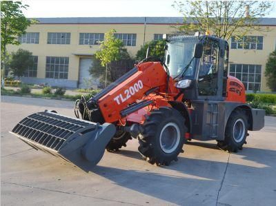 Agricultural Machinery Tl2000 Wheel Mini Telescopic Boom Loader with Ce