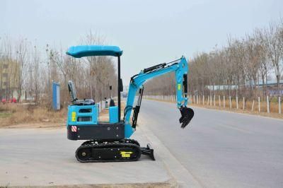 Factory Direct Sales 1000kg Multifunction Crawler Rubber Track Micro Mini Compact Backhoe Bucket Hydraulic Excavator Digger