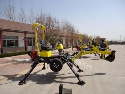 CE Towable Mini Wheel Excavator with 22HP Engine