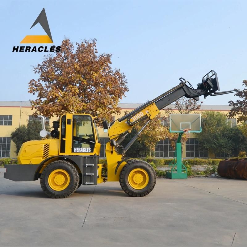 Large Telescopic Loader with Working Platform for Construction Project