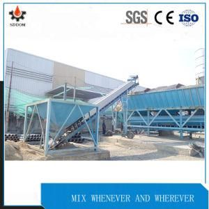 Portable Concrete Mixing Station Mobile Plant with Concrete Mixer Js750