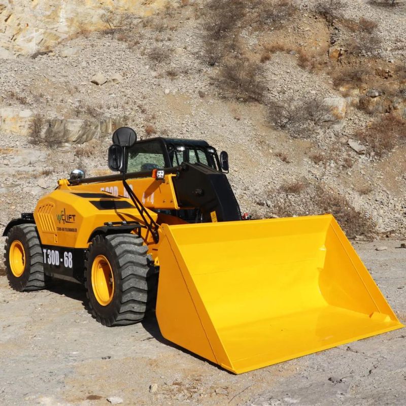 3 Tons Telehandler Forklift 4X4 Telescopic Boom Wheel Loader, 4X4 Wheel Loader with Telescopic Boom