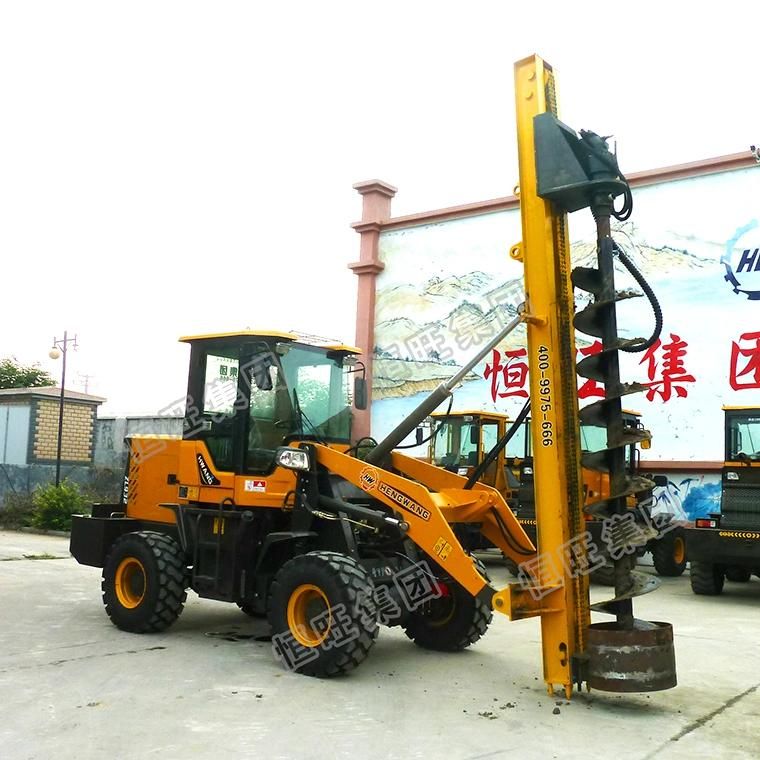 Wheel Loader Hydraulic Piling Driver Ground Screw Pile Driver