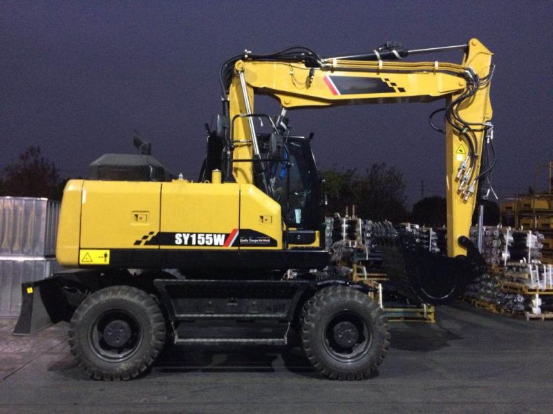 13.5 Ton Hydraulic Wheeled Excavator with Isuzu Engine Sy155W