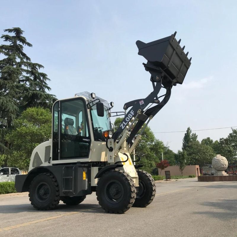 0.8 Ton Mini Front Wheel Loader with Optional Multi-Function Machine Tools
