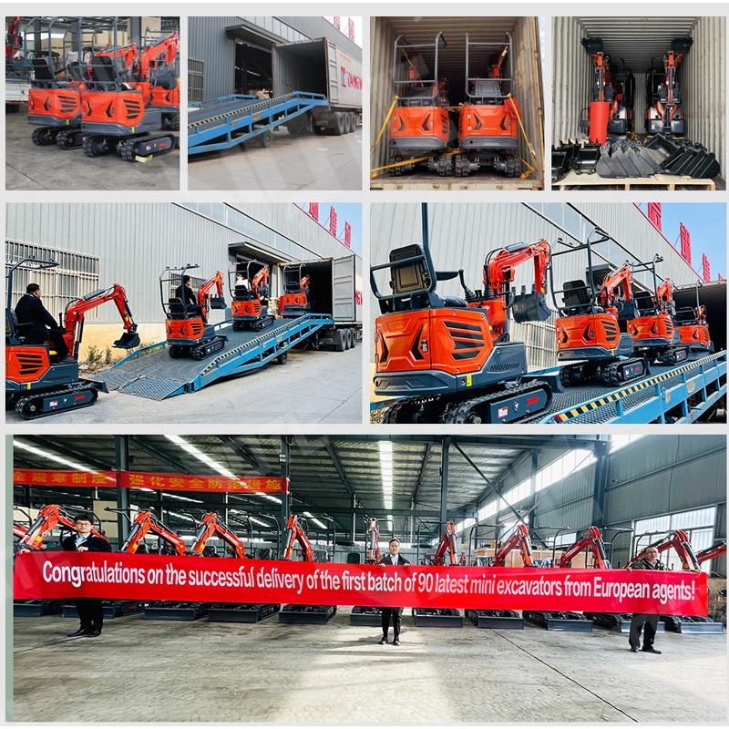 Free Shipping China Wholesale Mini Small Digger Hydraulic CE/EPA Compact Crawler Mini Excavator 1 Ton