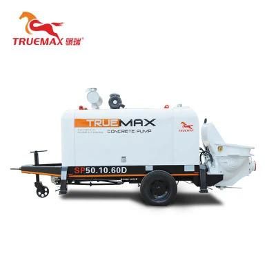 Truemax Machine Sp50.10.60d Concrete Machinery Putzmeister Stationary Trailer Diesel Cement Concrete Pump for Sale