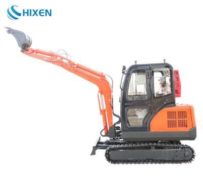 Hixen 3 Ton Mini Crawler Excavator Used for Farmland, Garden, Construction Machines