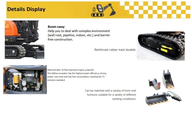 2 Ton New Cheap Mini Excavator for Sale Garden Construction