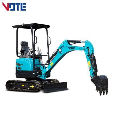 CE EPA Certificate Permits Production 0.8 Ton 1 Ton 2 Ton China Micro Crawler Excavator Bucket Mini Excavator for Sale