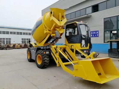 Chicca Factory Price Mobile Concrete Mixer with Drum/3500L Diesel Engine Cement Mixer Machine 4 Wheels