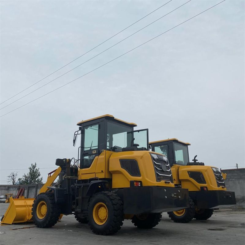 China Factory Wholesale 1/1.2/1.5/2/2.5 Ton Small Wheel Loader Small Forklift Skid Steer Loader 4WD Front Loader CE Certification Euro 5 Engine Construction Sit