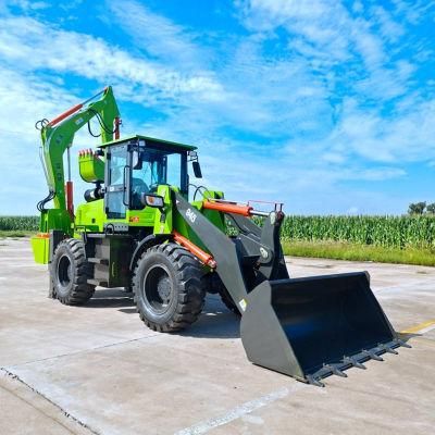 Elite Brand Hydraulic Pilot Joystick 4X4 6.5 Ton 100HP Wheel Backhoe Loader