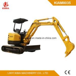 Kima Brand Km8035 Full Hydraulic Mini Excavator with 3500kg Zero Swing