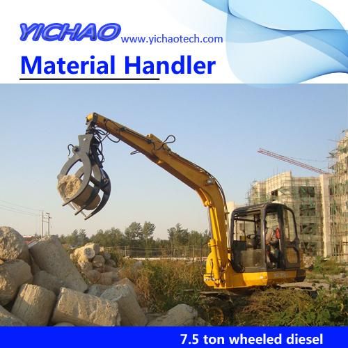 Electric Material Handler with Log Grab/ Hydraulic Log Grapple