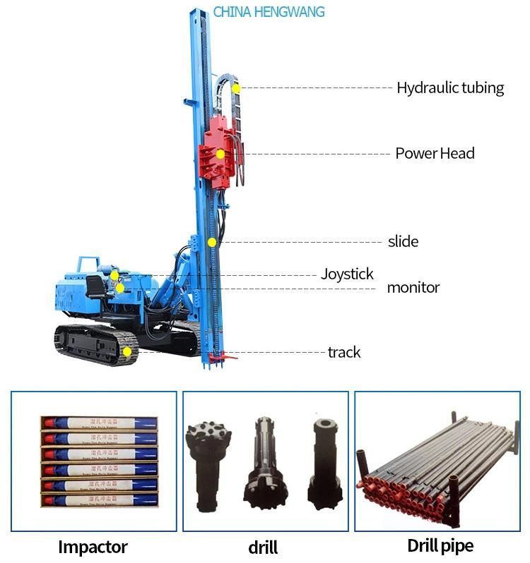 Pile Length 3m Factory Price High Efficiency Solar Pile Driver Machine in Plains and Mountain Areas